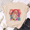 Singer Printed T-Shirt Fashion Trend Short Sleeve Cotton T-Shirt
