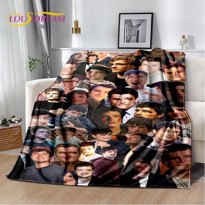 3D Handsome Josh Hutcherson Star Soft Flannel Blanket for Beds Bedroom Sofa Picnic,Throw Blanket for Cover Outdoors Leisure Gift