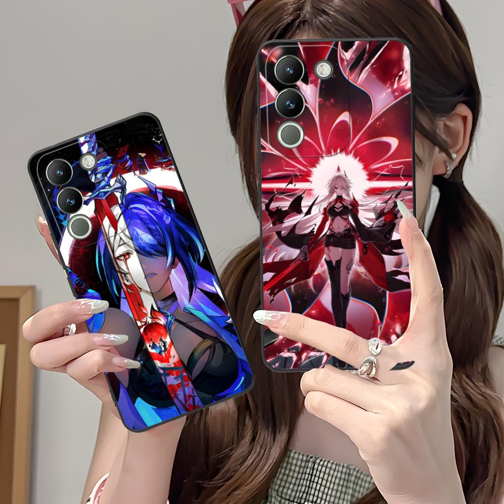 HSR Acheron Matte TPU Mobile Phone Case for VIVO V60 V50 V40 V30 V29 V27 V25 V23 Pro Lite 5G Colorful Printing Cover