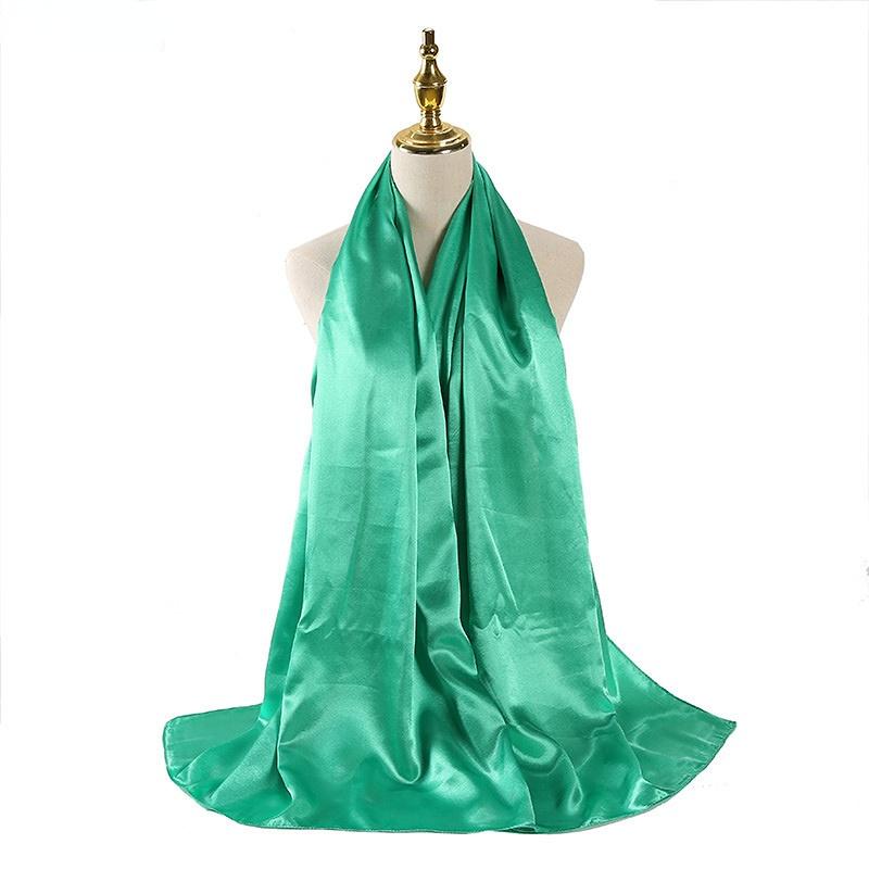 

Solid Color Shawls Wraps Large Hijabs Scarf For Women Long Kerchief Silk Satin Neck Scarves 70x180CM Fashion Kerchief Head Scarf 70x180cm