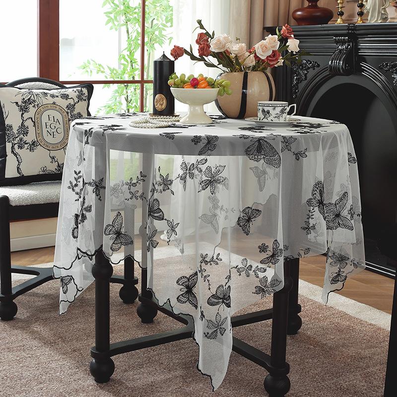 Premium French Retro Lace Tablecloth Rectangular Dining Table Coffee Table Tablecloth Light Luxury Literary Cover