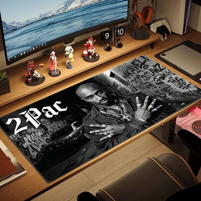 Tupac Poster Color Mouse Pad Large Gaming Table Cushion Non-slip Laptop Tablet Big Mousepad XXL Mat Mini PC Playmat With Lock Edge