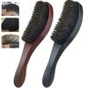Men Beard Brush with Ergonomic Wooden Handle, Multi-function Boar Bristle Mustache Brush, Portable Beard Grooming Styling Tools