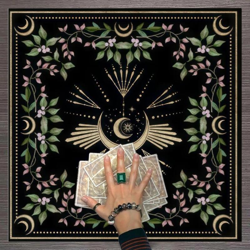 Astrology Tarots Table Altar Cloth Metaphysical Board Game Mat Pendulum Divinations Altar Tablecloth Board Game Card Pad