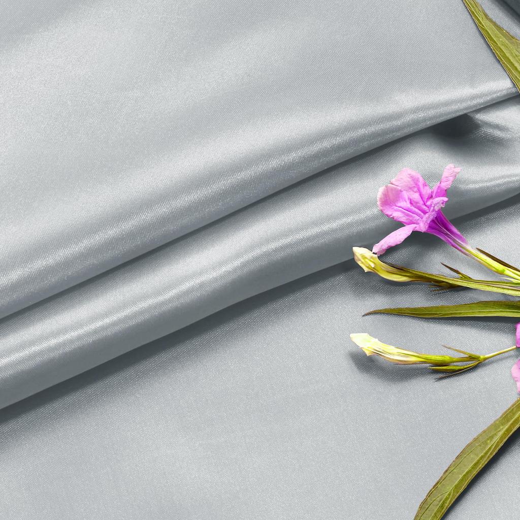 Tessuto Raso Solido, Tessuto Liscio Lucido e Setoso, Tessuto Raso Nuziale Liscio per Abiti da Sposa, Confezionamento Abbigliamento, Artigianato Fai-da-te, Cucito