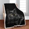 YISUMEI Black Cat Sherpa Blanket Soft Plush Throw for Adults X Inches Perfect for Home  Garden