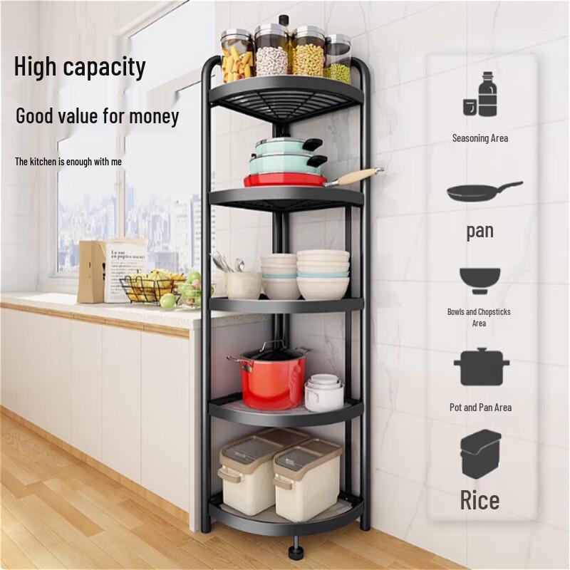 Yingbai Modern 2-Tier Corner Storage Rack