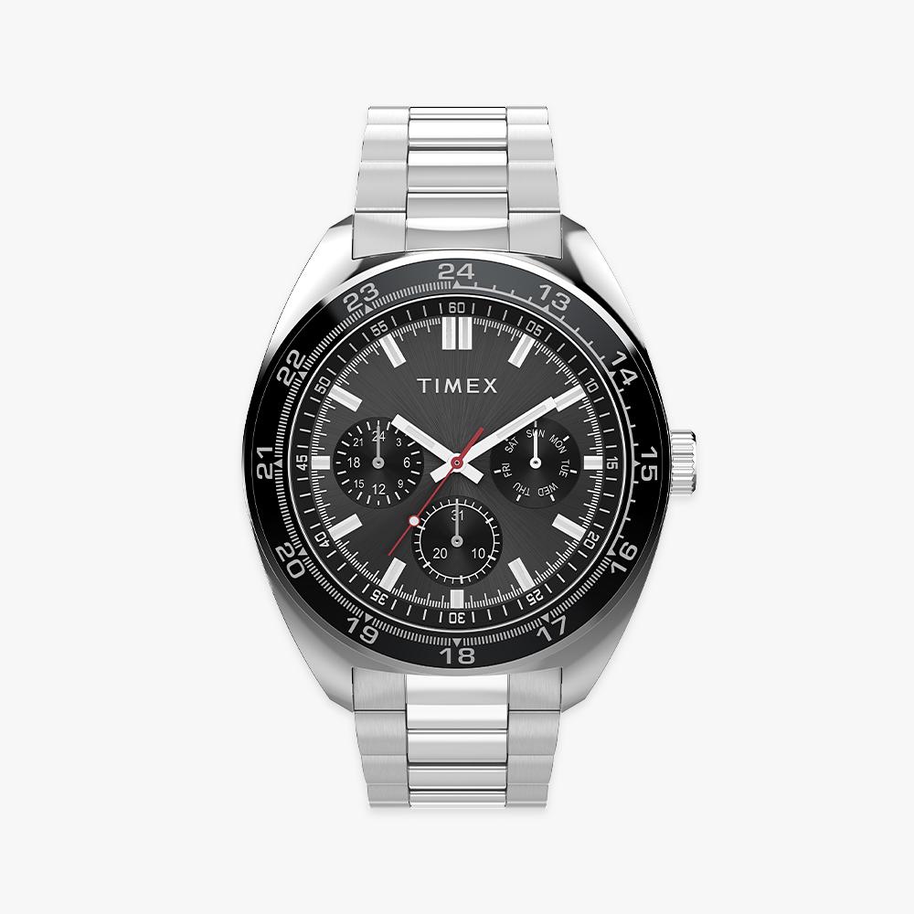 [Timex] Western Stainless Steel Black Dial Men s Watch 45mm TW2Y22600