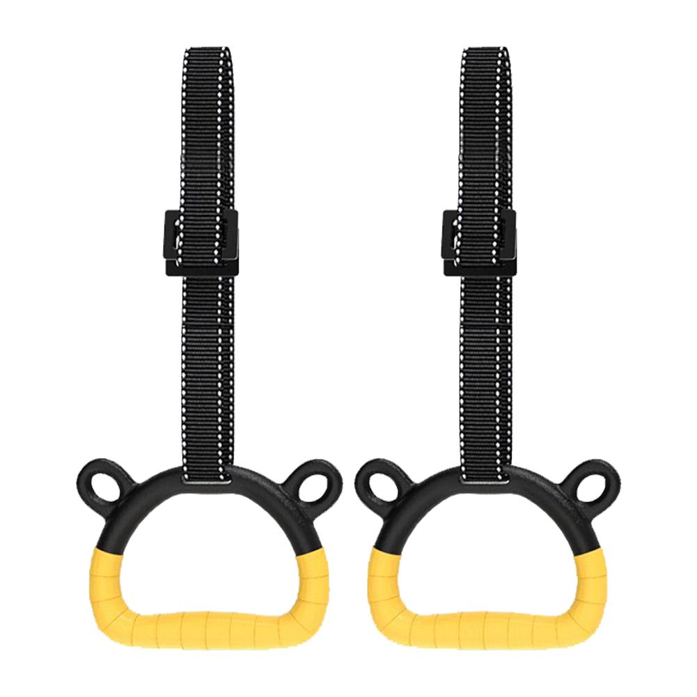 Pull Up Handle Rings with Adjustable Straps Pull Up Gym Rings Multi-Function Strength Training Equipment for Physical Training