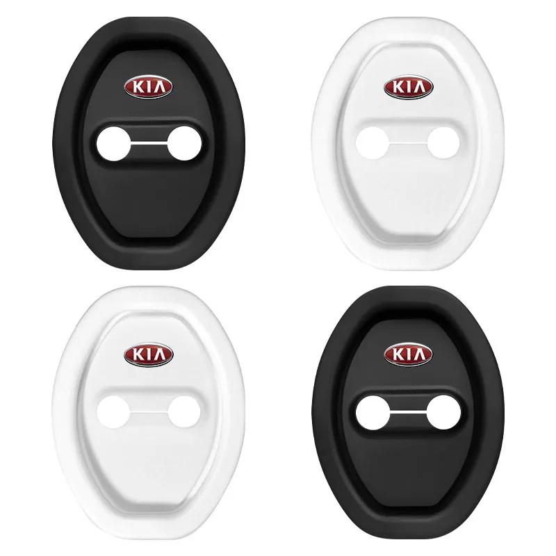 2026 Hot Car Sticker 4Pcs Car Door Groove Cushion Silicone Gel Anti-Collision Protective Cover For KIA Rio Ceed Sportage Cerato
