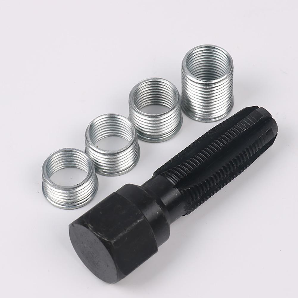 14mm Car Spark Plug Hole Thread Repair Tool M14 x 1.25 Thread Tap & Restorer for Damaged Spark Plug Threads Steel Thread Tool