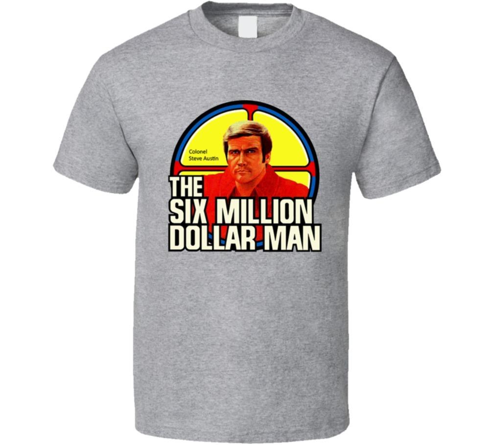 T-shirt Unisex Retrò Sei Milioni di Dollari Steve Austin Bionico per Fan TV