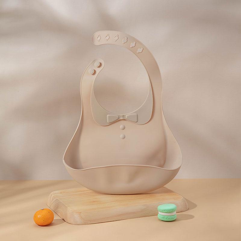 Waterproof Food-Grade Silicone Baby Bib - Leak-Proof, Self-Feeding, Drool Protection