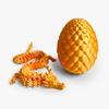 3D Printed Chinese Dragon Egg Figurine Set Toy