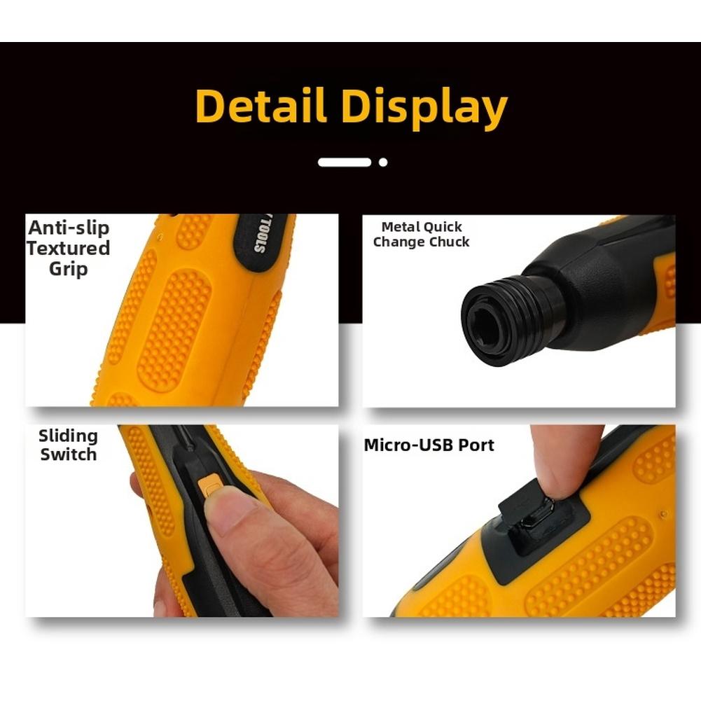 2025 3.6V Lithium Cordless Electric Screwdriver Kit With 26 Pieces, LED Work Light, Ergonomic Grip For DIY Projects
