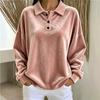 Dames Polo Kraag Lange Mouwen Casual Sweatshirt - Herfst/Winter 2026 Collectie