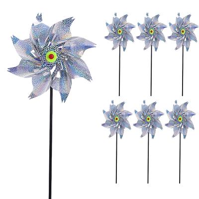 Reflective Bird Scarecrow Spinner - Sparkly Pinwheel for Lawn & Yard, Effective Garden Bird Repellent