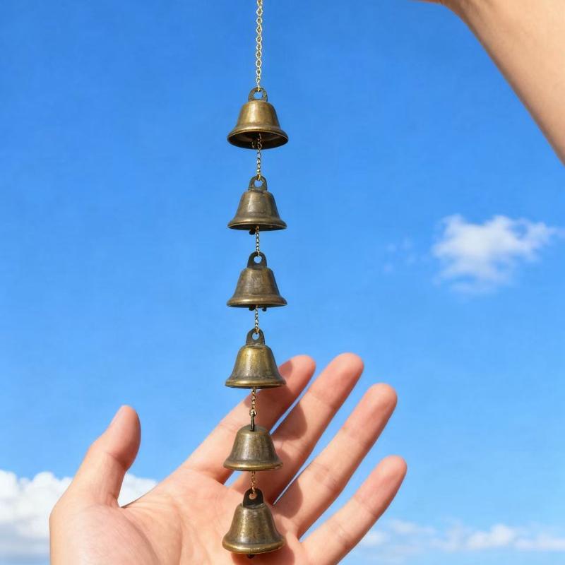 Klassische rustikale Eisenklingel Handgefertigte Metall-Windspiele Mit Dekorativer Kette Für Innenhöfe Gärten Wände