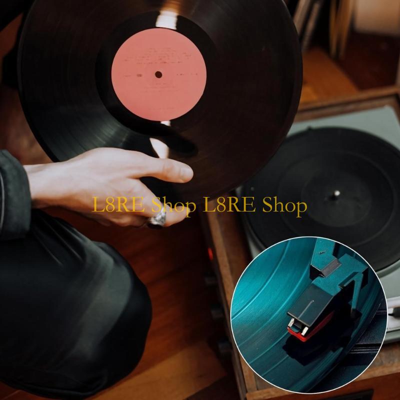 L8RE 4PCS Diamond Styluses Needle Replacement Set with Cleaning Brush Record Player Needle for Turntable Record Players