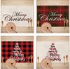Western Style Stain-Proof Linen Placemat - Heat-Insulating and Decorative Christmas Table Mat