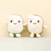 Plush Lovely Bread Toy Keychain Cute Cartoon Figure Bag Charm Adorable Short Plush Doll