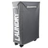 Foldable Laundry Basket Waterproof Dirty Clothes Organizer Storage Bag with Wheels