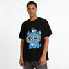 Funny Cat Print Kids Casual Top, Quirky Fish Cat Pattern Loose Comfortable Daily T-Shirt For Boys Girls Pure cotton T-shirt