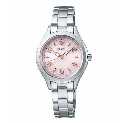 SEIKO SELECTION Ladies' Solar Radio-Controlled Arabic Figures Model SWFH117 Silver Watch