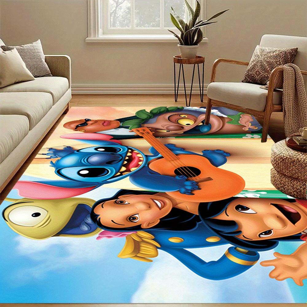 1 pezzo Lilo e Stitch-(5)_01 Tappeto Area Tappeto, Camera da Letto e Sala Giochi Durevole, Resistente alle Macchie e Facile Da Pulire, Soggiorno