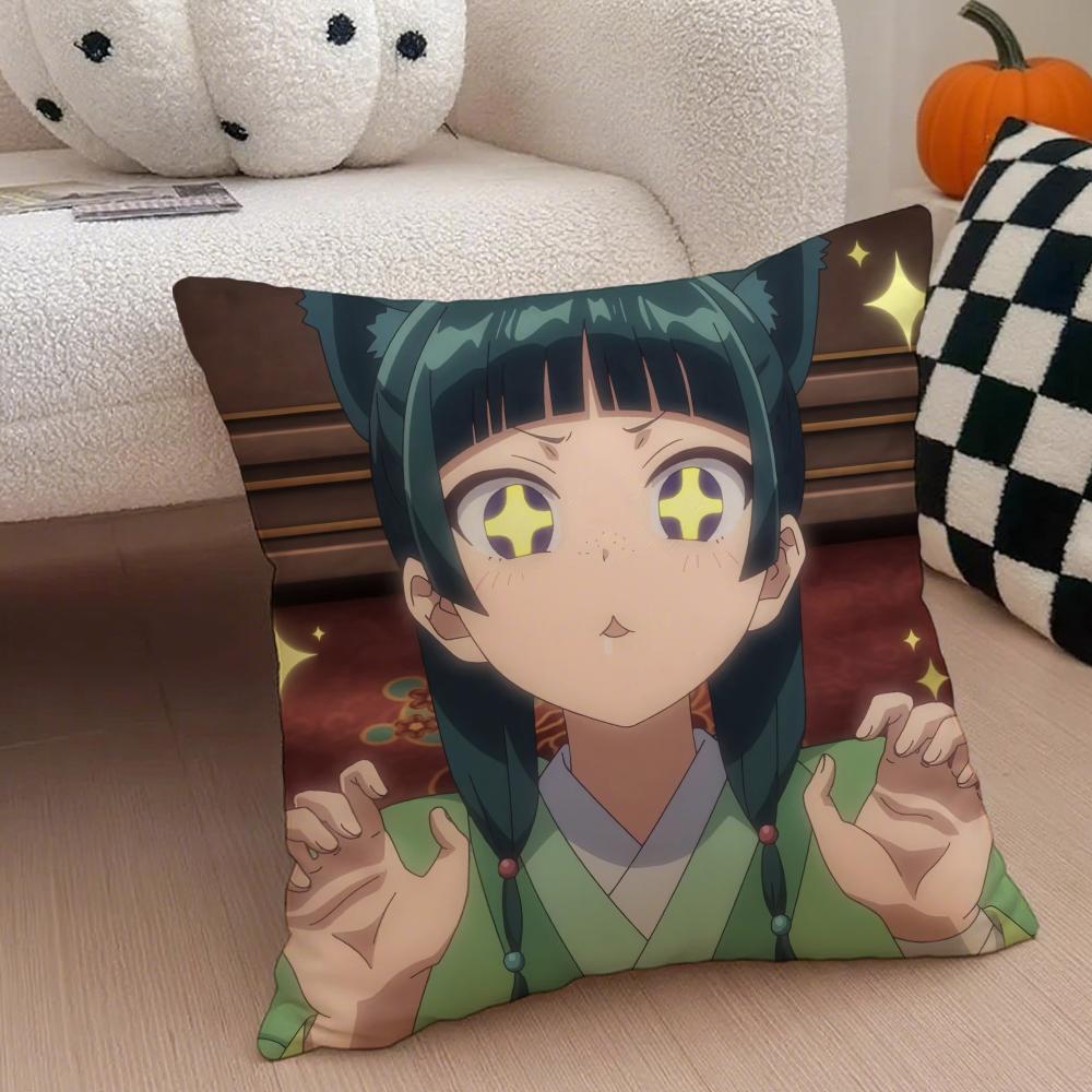 Classic Japanese Anime TThe Apothecary Diaries Cushion Cover Throw Pillow Cover Hidden Button Durable Polyester Chair Cushion