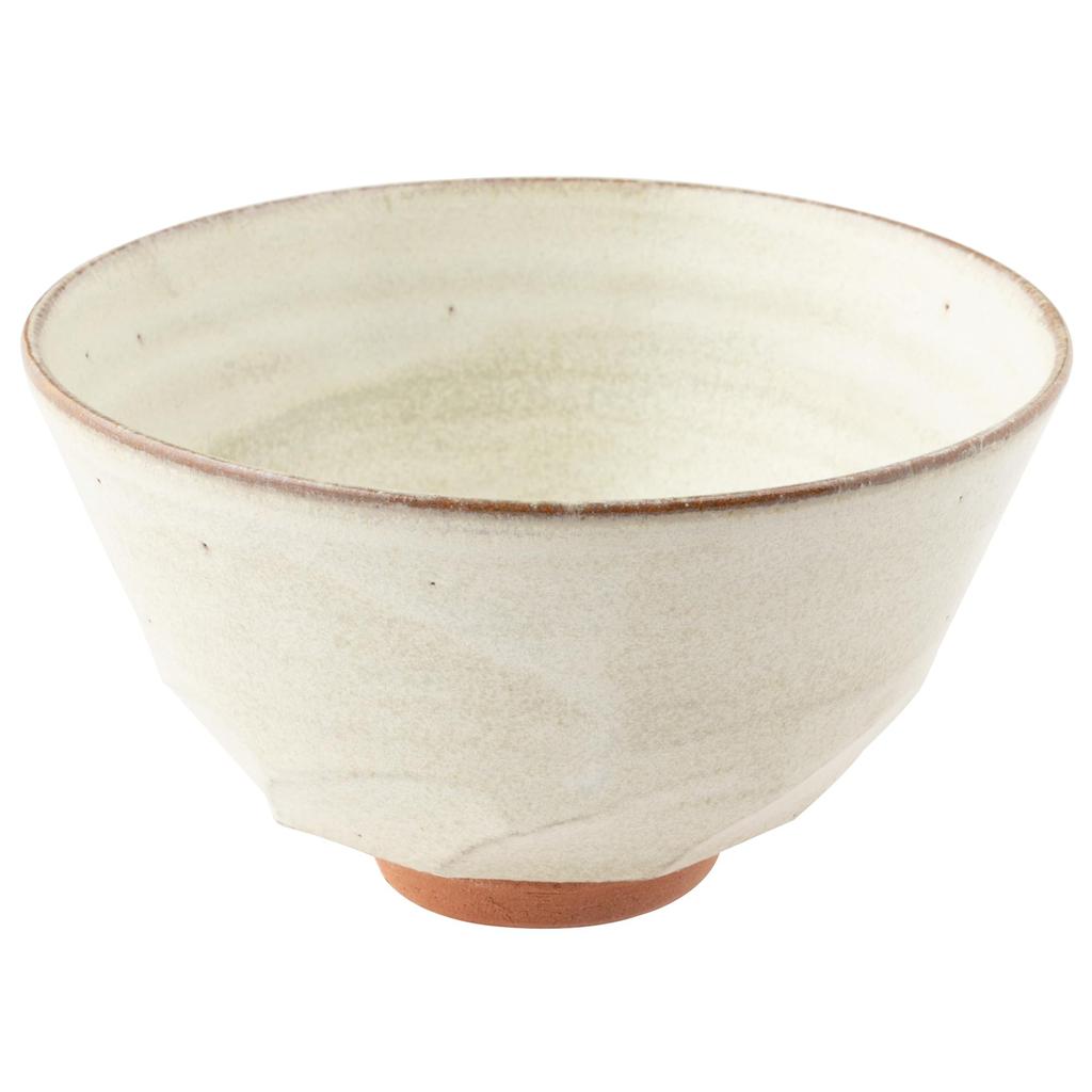 Marui Seito Shigaraki Ware Hechimon Rice Bowl, Diameter 13cm, White Glaze, White, MR-3-4551