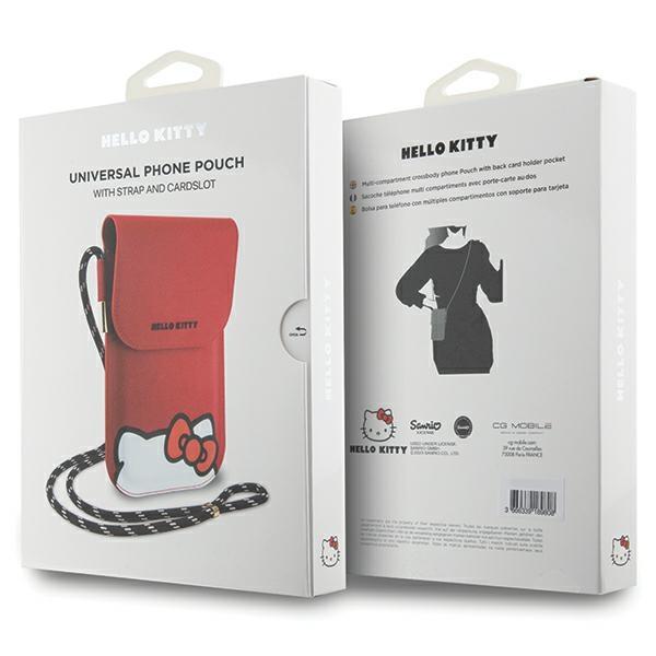 Hello Kitty Torebka Hkowbpscker Czerwony/Red Leather Hiding Kitty Cord
