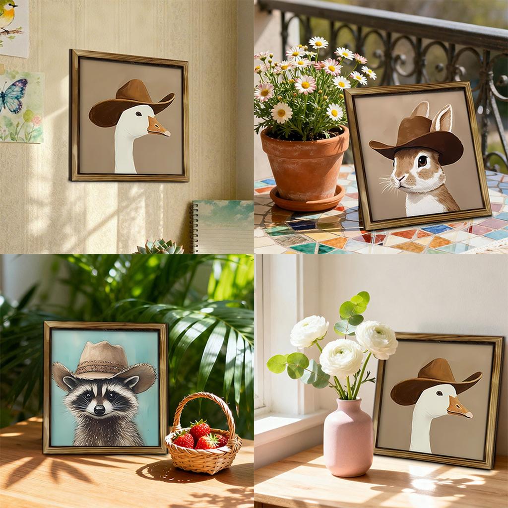 2D Wooden Photo Frame, Animal Wall, Home Decoration, Creative Photo Frame, Handicrafts, Decorative Paintings