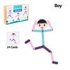 Sport Wooden Man Material DIY Puzzle Toys Boards Educational Game Early Learning Toy for Children Preschool Fine Motor Training