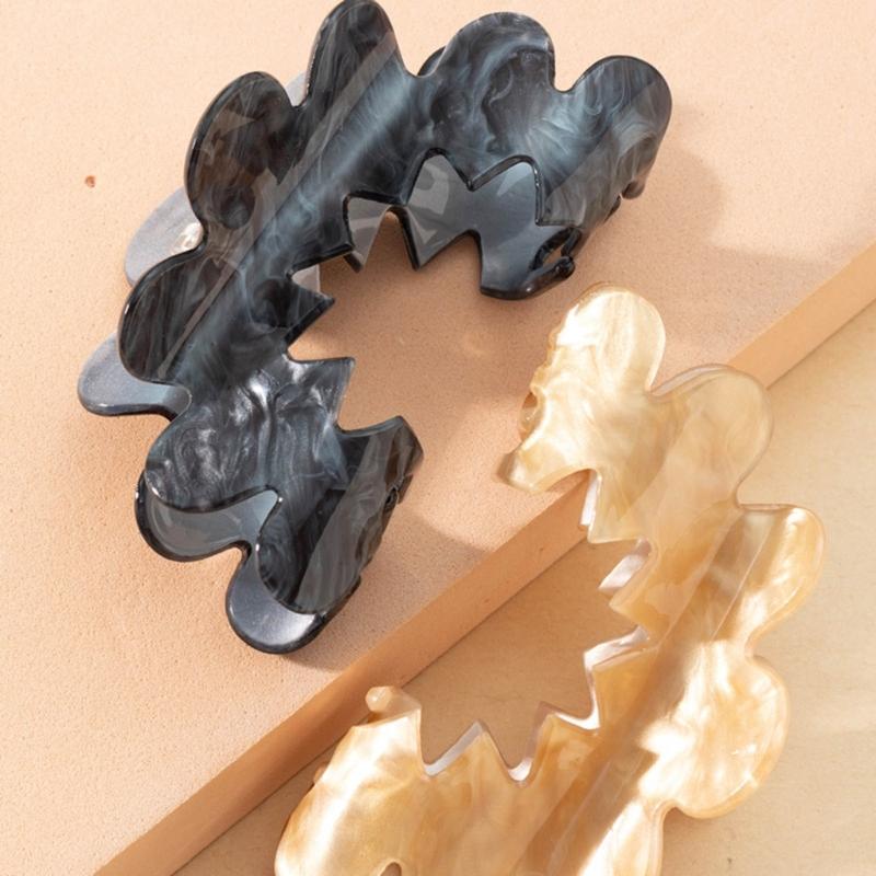 Sweet Acrylic Hair Claw for Long Hair Barrette Crab Flower Hair Clips Headwear