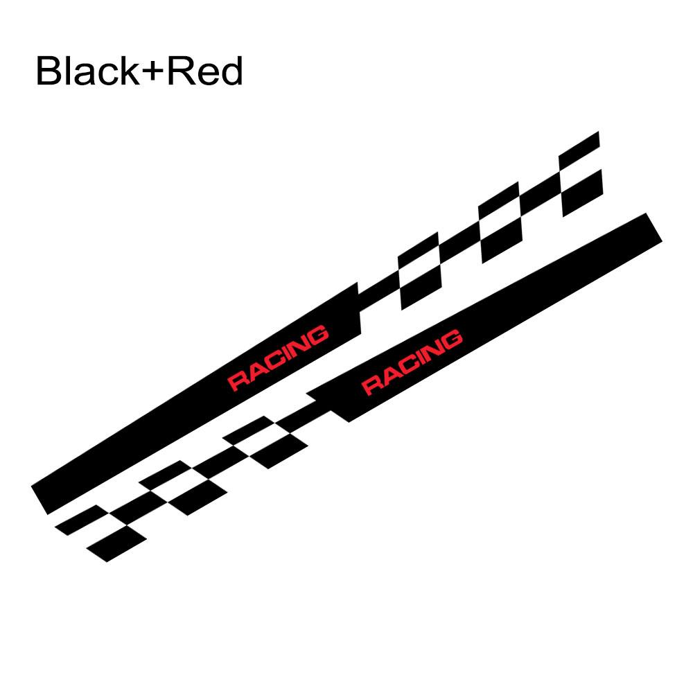 2PCS Car Door Racing Stripe Sticker Vinyl Decor Auto Exterior Decal Decor Tuning Accessories For Tesla Model 3 Y S X 2016-2024