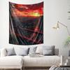 City Sunset Landscape Tapestry  Romantic Scenery Wall Hanging Decor