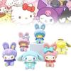Adorable Sanrio Pvc Figure Collection Cute Sitting Cinnamon Dog Kuromi My Melody Toy Gift