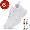 6cm Invisible Height Boost Casual Sneakers For Men Women Cow Leather+Mesh Upper Breathable Comfort Non Slip Lift Elevator Sports