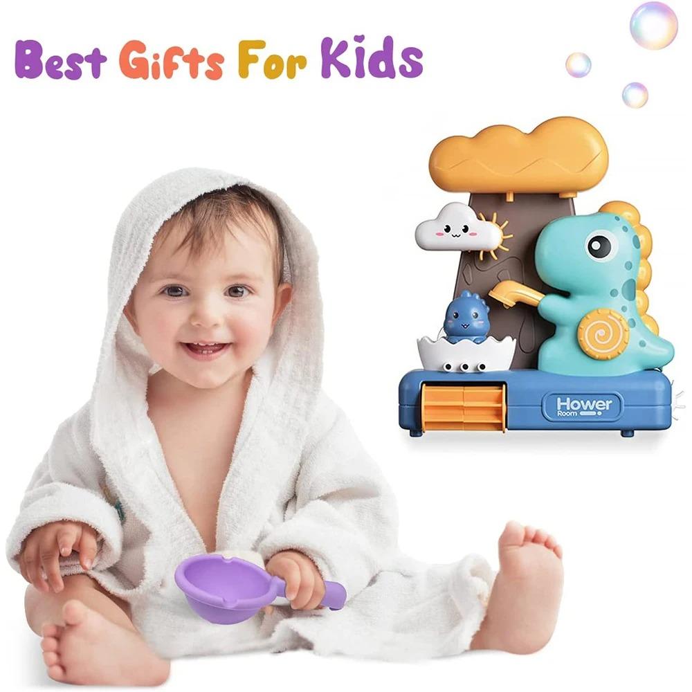 Toddler Bath Toy Baby Sprayer with Fun Dinosaur Design for Boys and Girls Educational Bathtub Toy for Babies and Preschoolers wi