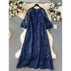 Dress Retro Exquisite Hollow-out Crochet Loose Lace