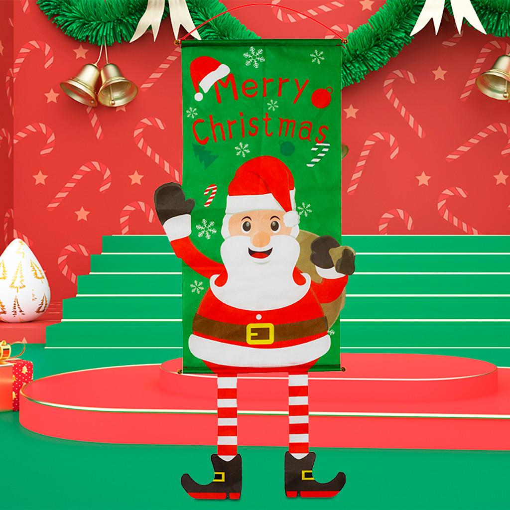 

Веселое рождественское украшение Санта-Клаус баннер флаг дверь окно подвесной декор