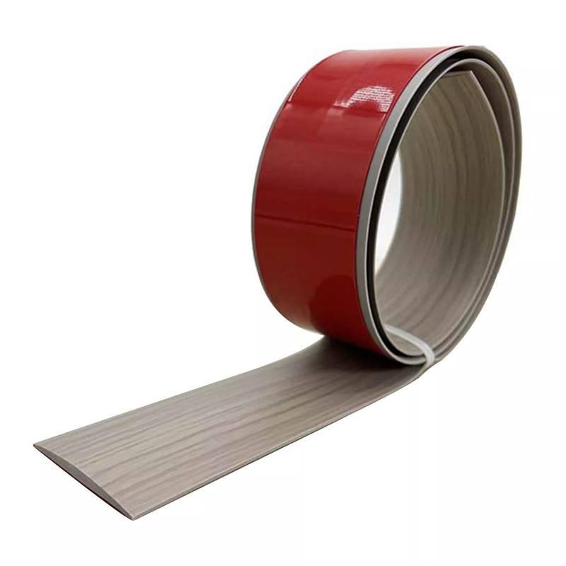 Durable Pvc Transition Strip For Seam Concealment Self Adhesive Design For Modern Home Decor In Bathrooms Living Rooms And Sports Areas
