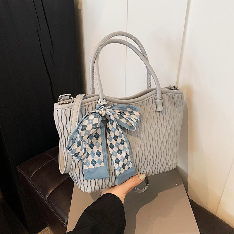Summer Simple Large-capacity Tote Bag New Temperament Casual Striped Shoulder Bag Commute To Work Handbag