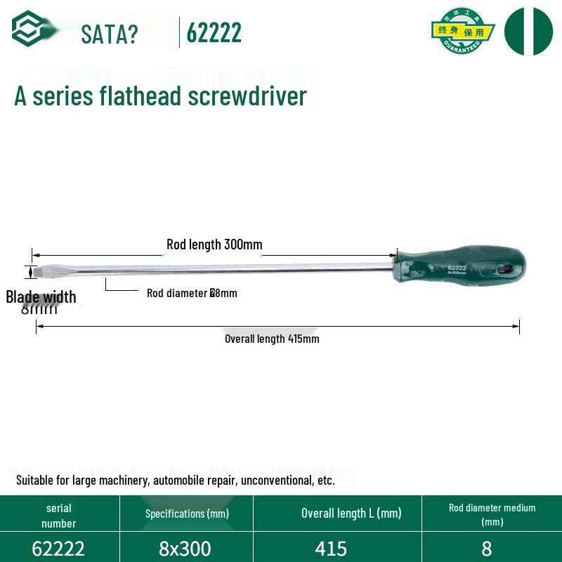 Sata Stubby Screwdriver Set: Phillips, Slotted, Flathead, Torx