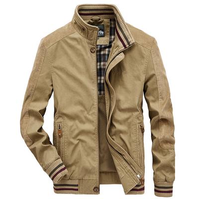 Herbst neue Herrenjacke aus reiner Baumwolle Jacke Herren Casual Loose Military Workwear Herrenjacke