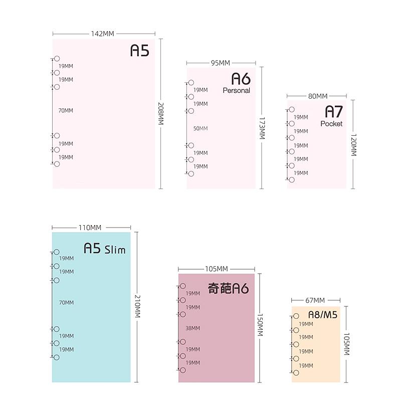 Fromthenon 2026 Calendar Card A5 A6 A7 A8 M5 Loose-leaf Notebook Planner Journal Calendar Loose-leaf Bindings Accessories