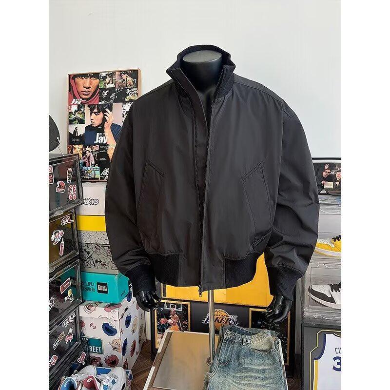 Men's Retro Stand Collar Jacket - Trendy, Comfortable, Casual Outerwear
