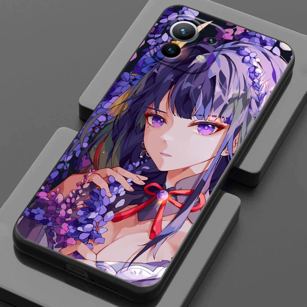 Phone Case for Xiaomi Mi 11 Lite 5G NE 11i 11X 11T 12 Pro Poco  F3 X3 GT X4 NFC Pro Cases Cover Anime Genshin Impact Flower Game