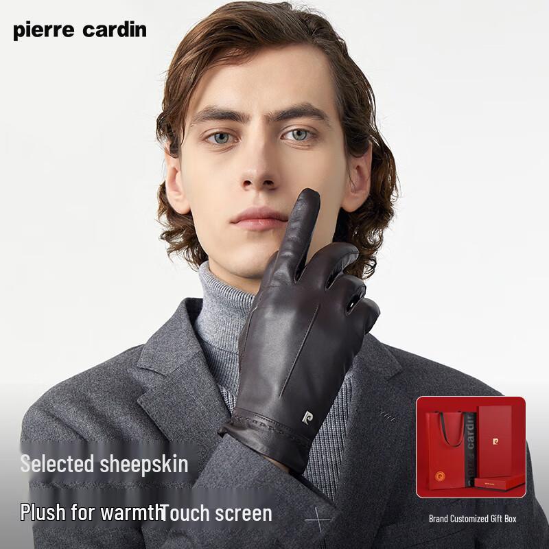 Pierre Cardin Men's Sheepskin Touchscreen Gloves